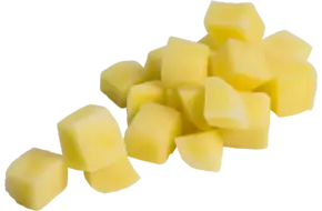 Aardappel brunoise 20mm zak 1kg kist 8 stuks